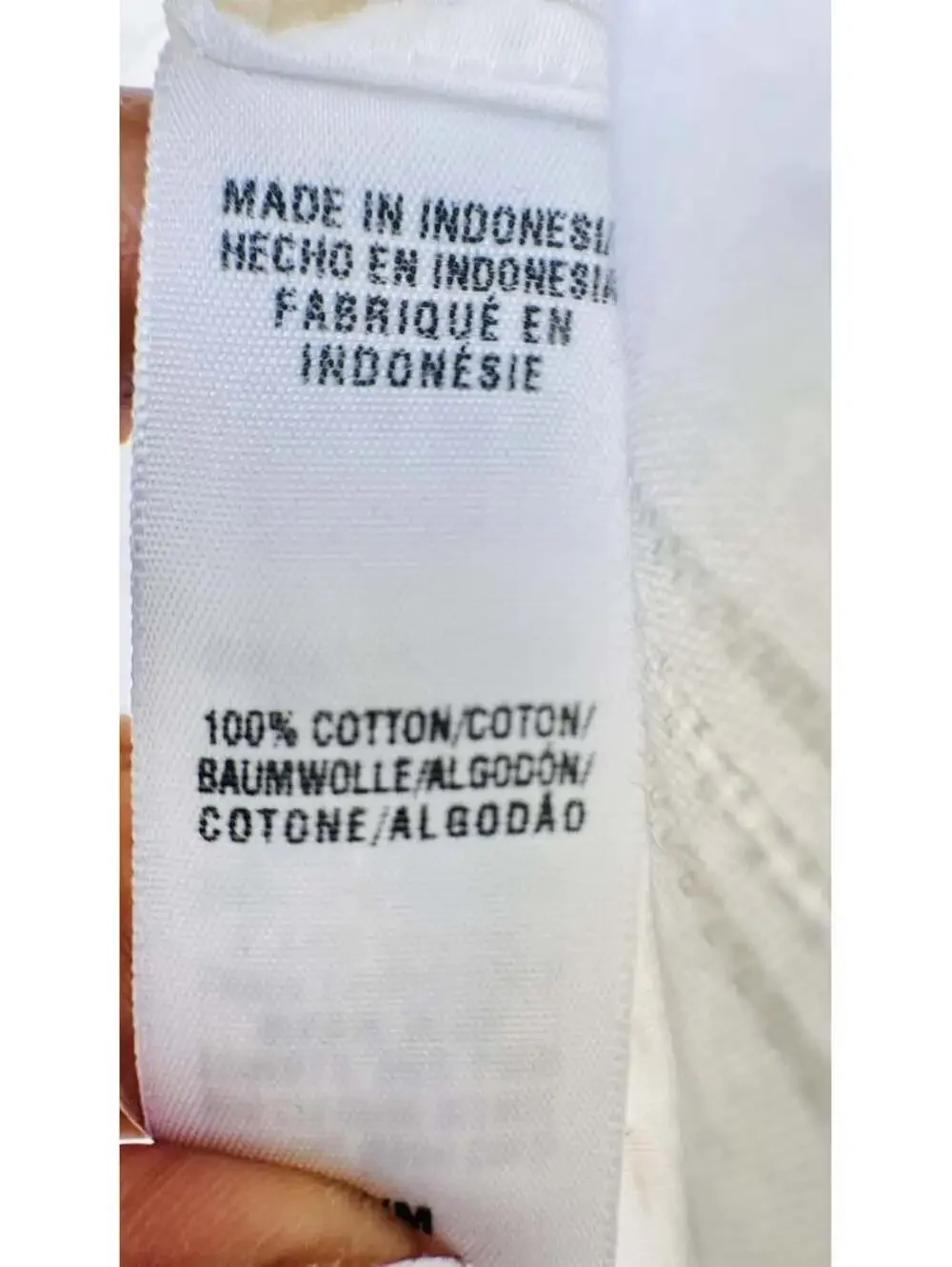 Lucky Brand White Swiss Dot Roll-Tab Sleeve Shirt - Size M